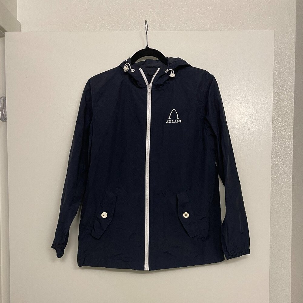 Disney Full-Zip Aulani Hawaii Resort Wind Breaker Hooded Jacket Navy - Small